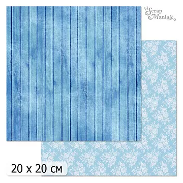 20х20 Бумага "Фономикс. Голубой. Дизайн 9" (ScrapMania)