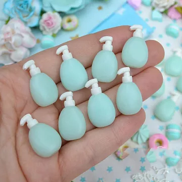 Миниатюра "Флакон с дозатором светло-голубой", 1,4х2,5 см,1 шт (Югарт)