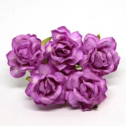 Букет больших кудрявых роз "Сиреневый", 5 шт (Craft) Букет больших кудрявых роз "Сиреневый", 5 шт (Craft)