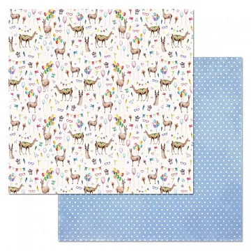 Бумага "Ламы. С днем рождения" (ScrapMania)