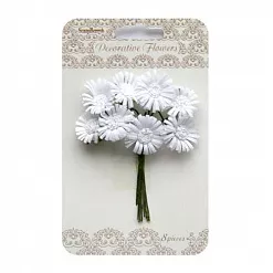 Букет маргариток "Белые", 8 шт (ScrapBerry's)