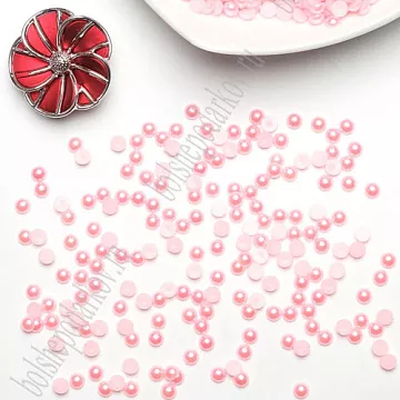 Набор полужемчужин "Светло-розовый", диаметр 6 мм, 15 гр