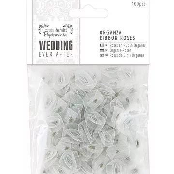 Набор розочек из органзы "Wedding. Серебро" (DoCrafts)