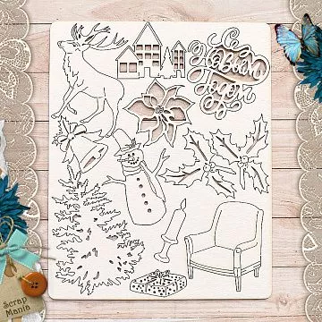 Чипборд "Новогодние традиции. Декор" (ScrapMania)