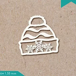 Украшение из чипборда "Шапка" (ScrapКрым)