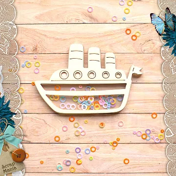 Чипборд "Морячок. Шейкер. Кораблик. Большой" (ScrapMania)