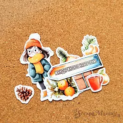 Набор высечек из бумаги "Снежинки-мандаринки", 42  шт (ScrapMania)