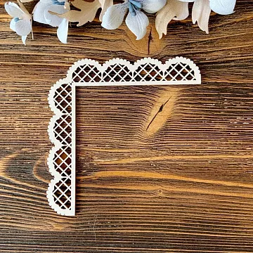 Чипборд "Кружевной уголок 3", 8х8 см (LeoMammy)