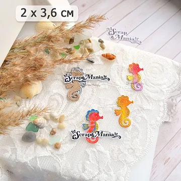 Нож "Море. Морской конек", 2х3,6 см (ScrapMania)