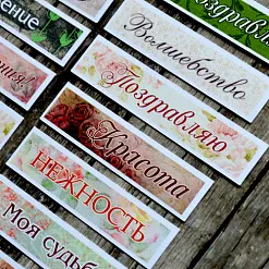 Набор высечек из бумаги "Надписи"  (ScrapMania)