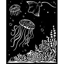 Трафарет 20х25 см "Songs of the sea. Jellyfish" (Stamperia)