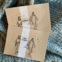 Штамп "Девушка в уггах", 3,3х9,6 см (Скрапклуб)