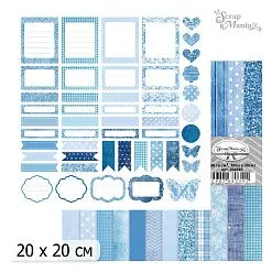 20х20 Бумага "Фономикс. Голубой. Дизайн-Обложка" (ScrapMania)