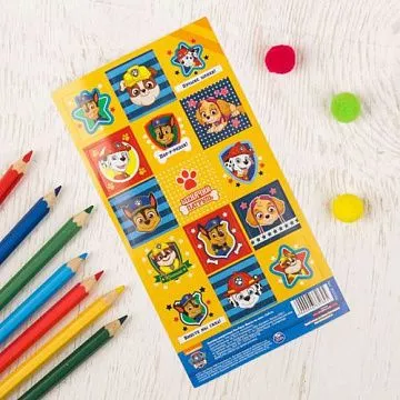 Наклейки 8х15 см "Paw Patrol. Вместе мы сила"