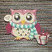 Украшение из цветного чипборда "Сова 3" (Благолис)