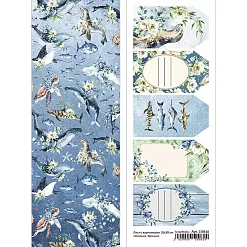 Лист с картинками 10х30 см "Океания. Ярлыки" (ScrapMania)