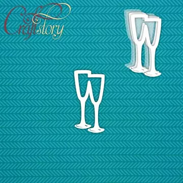 Набор украшений из чипборда "Шейкер. Бокалы" (CraftStory)