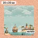 Калька 20х20 см "Маленький пират 07", плотность 110 гр/м2 (ScrapMania)