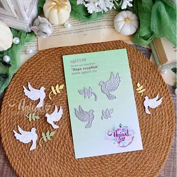 Нож "Пара голубей", 4х3,3 см (AgiArt)