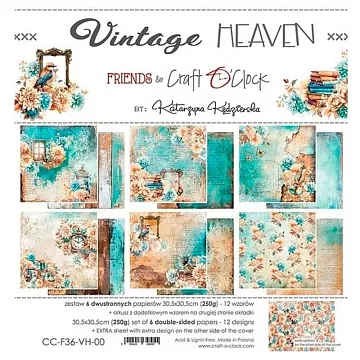 Набор бумаги 30х30 см "Vintage heaven", 6 листов (CraftO'clock)
