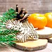 Чипборд "Кедровая ветка с шишкой", 6,2х6 см (WoodHome)