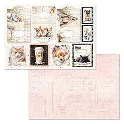 Набор бумаги А4 "Любимые пушистики", 12 листов (ScrapMania)