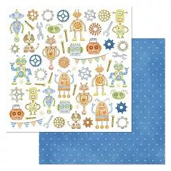 Набор бумаги 20х20 см "Роботы", 12 листов (ScrapMania)