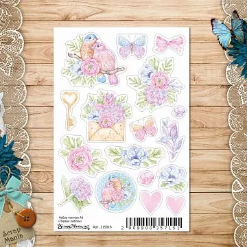 Набор наклеек А6 "Первая любовь" (ScrapMania)