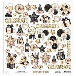 Бумага 30х30 см "Birthday Party. Элементы" (Mintay)