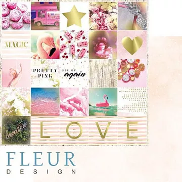 Бумага "Pretty pink. Надписи" (Fleur-design)