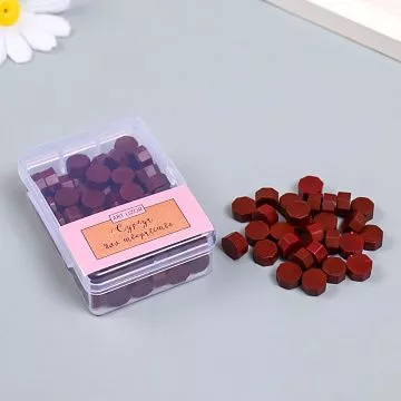 Сургуч в коробочке "Восьмигранник. Обжаренный кофе", 100 шт (АртУзор)