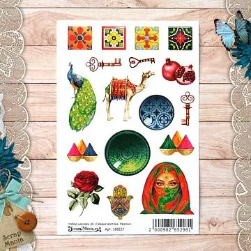 Набор наклеек А6 "Сердце востока. Краски" (ScrapMania)