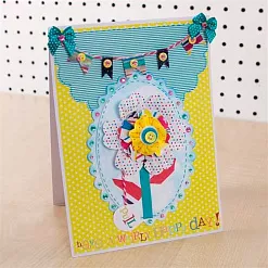 Набор бумажных цветов "Spots & Stripes. Brights" (DoCrafts)