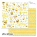 20х20 Бумага "Пчелки. Дизайн 10" (ScrapMania) 20х20 Бумага "Пчелки. Дизайн 10" (ScrapMania)