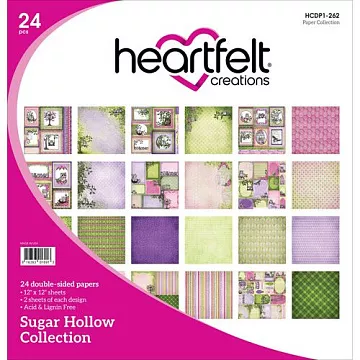 Набор бумаги 30х30 см "Sugar hollow", 24 листа (Heartfelt Creations)