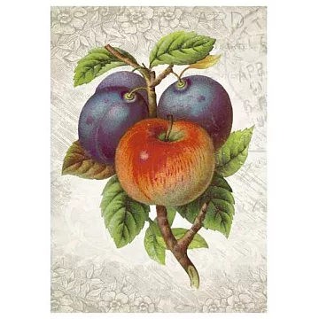 Тканевая карточка "Фруктовый сад. Сливово-яблочное чудо" (ScrapMania)