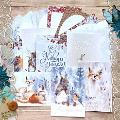Набор карточек "Снежная клюква", 16 шт (ScrapMania)