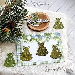 Нож "Новогодние игрушки. Елочка", 2,6х3,1 см (ScrapMania)