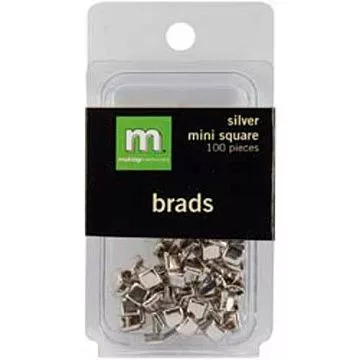 Набор брадсов "Серебряные квадраты" (Making Memories)