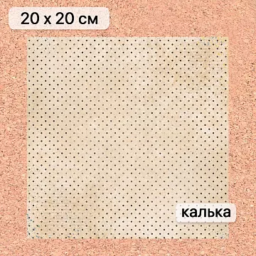 Калька 20х20 см "Школьная жизнь 20", плотность 110 гр/м2 (ScrapMania)