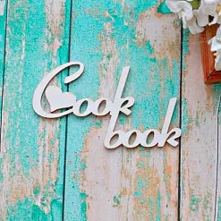 Украшение из чипборда "Cook book" (ScrapКрым)