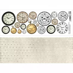 Лист с картинками 10х30 см "Классическое время" (ScrapMania)