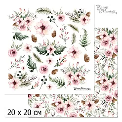 20х20 Бумага "Нежные цветы. Дизайн 6" (ScrapMania) 20х20 Бумага "Нежные цветы. Дизайн 6" (ScrapMania)