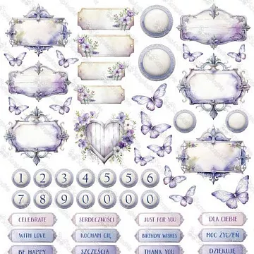 Бумага 30х30 см "Sunday Morning. Картинки для вырезания" (ScrapAndMe)