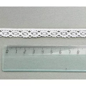 Кружево вязаное, цвет белый, ширина 1,1 см, длина 90 см (Hobby and You)