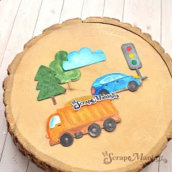 Нож "Детство. Транспорт большой", 4,5х7,5 см (ScrapMania) Нож "Детство. Транспорт большой", 4,5х7,5 см (ScrapMania)