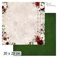 20х20 Бумага "Марсала. Дизайн 5" (ScrapMania)