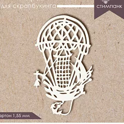 Украшение из чипборда "Воздушный корабль" (ScrapКрым)