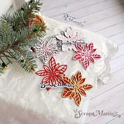 Нож "Новогодняя красота. Пуансеттия", 4,8х4,8 см (ScrapMania)