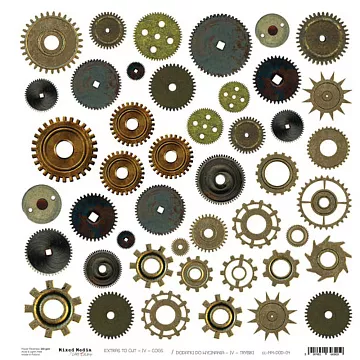 Бумага 30х30 см "Cogs. Картинки для вырезания" (CraftO'clock)